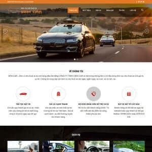 Mẫu website cho thuê xe ô tô