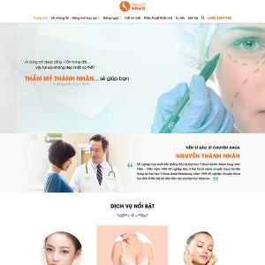Mẫu website Thẩm mỹ